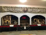 Piazza Christmas crib being dismantled
